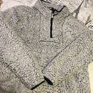 PINK Sherpa pullover quarter zip size large